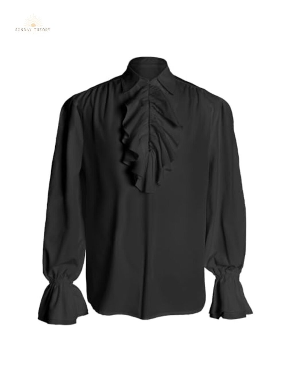 Men's Pirate Renaissance Ruffled Victorian Costume Shirt Polyester